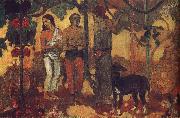 Paul Gauguin Holiday preparations oil painting artist